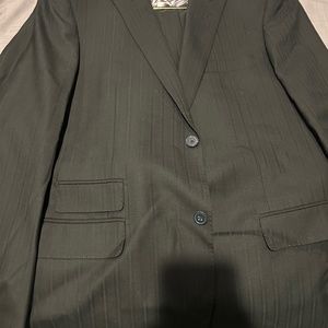 Men’s Nicole Miller 2btn pk please sv ff men’s suit 42l slim fit